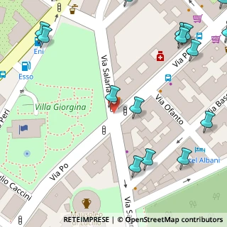 Mappa Via Po, 00100 Roma RM, Italia (0.124)
