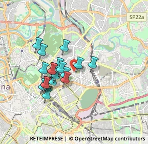 Mappa Via Giovanni Battista de Rossi, 00161 Roma RM, Italia (1.48444)