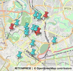 Mappa Via Giovanni Battista de Rossi, 00161 Roma RM, Italia (1.68667)