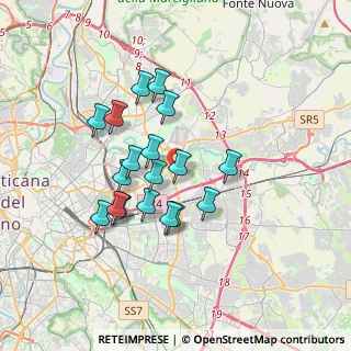 Mappa Via francesco compagna, 00155 Roma RM, Italia (3.16389)