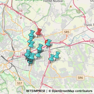 Mappa Via Castel di leri, 00155 Roma RM, Italia (3.644)