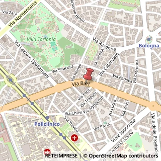 Mappa Via Bari, 20, 00161 Roma, Roma (Lazio)