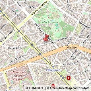 Mappa Via Antonio Musa, 61, 00161 Roma, Roma (Lazio)