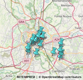Mappa Via Carnia, 00161 Roma RM, Italia (5.39278)