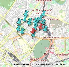 Mappa Via Carnia, 00161 Roma RM, Italia (0.642)