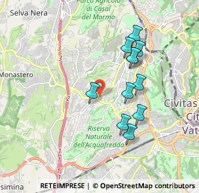 Mappa Via Beverino, 00168 Roma RM, Italia (1.71545)