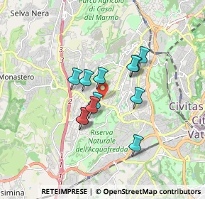 Mappa Via Beverino, 00168 Roma RM, Italia (1.34083)
