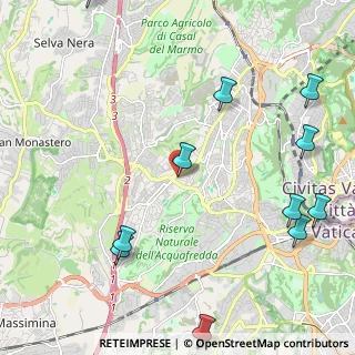 Mappa Via Beverino, 00168 Roma RM, Italia (3.08727)