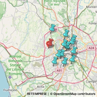 Mappa Via Beverino, 00168 Roma RM, Italia (6.80429)