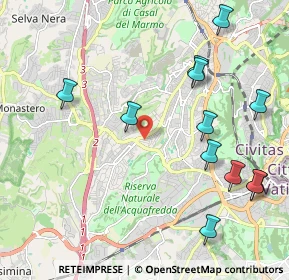 Mappa Via Montoggio, 00168 Roma RM, Italia (2.56083)