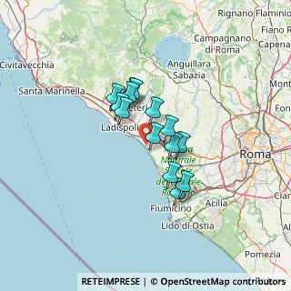 Mappa Via Stintino, 00054 Fiumicino RM, Italia (9.53214)