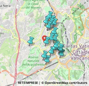 Mappa Via dei Monti di Primavalle, 00168 Roma RM, Italia (1.3785)