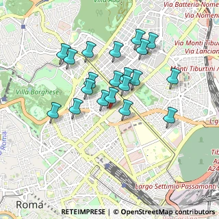 Mappa Via Messina, 00198 Roma RM, Italia (0.8345)