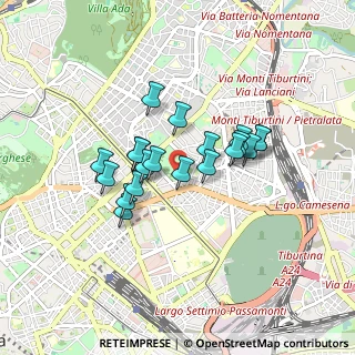 Mappa Via Siracusa, 00161 Roma RM, Italia (0.695)