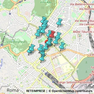 Mappa Via Alessandria, 00100 Roma RM, Italia (0.6115)
