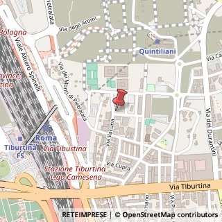 Mappa Via Primo Acciaresi, 11, 00157 Roma, Roma (Lazio)