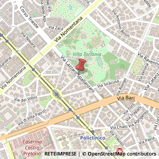 Mappa Via spallanzani lazzaro 1, 00161 Roma, Roma (Lazio)
