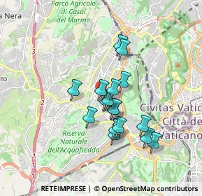 Mappa Via Francesco Maria Torrigio, 00168 Roma RM, Italia (1.42353)
