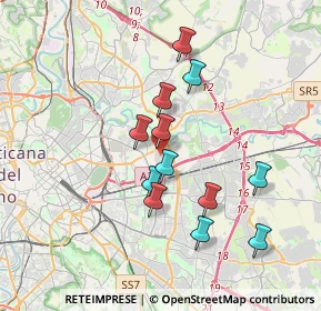 Mappa Via Mozart, 00159 Roma RM, Italia (3.3775)