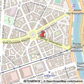 Mappa Via Luigi Settembrini, 35, 00195 Roma, Roma (Lazio)