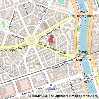 Mappa Via Luigi Settembrini, 28, 00195 Roma, Roma (Lazio)