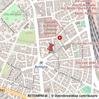 Mappa Via Livorno, 7, 00162 Roma, Roma (Lazio)