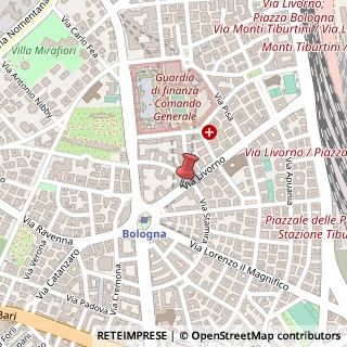Mappa Via Livorno,  15, 00162 Roma, Roma (Lazio)