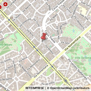Mappa Via Dalmazia,  25, 00198 Roma, Roma (Lazio)
