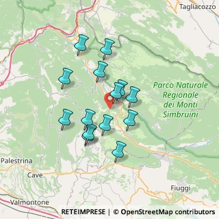 Mappa Contrada Sant'Onofrio, 00028 Subiaco RM, Italia (6.07214)