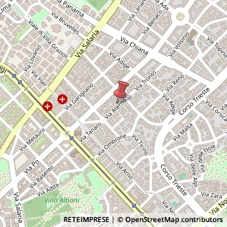 Mappa Via Aterno, 15/A, 00198 Roma, Roma (Lazio)