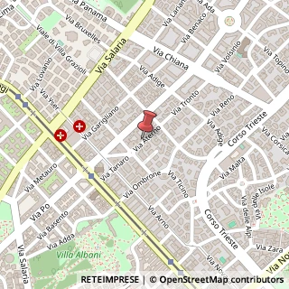Mappa Via Aterno, 9, 00198 Roma, Roma (Lazio)