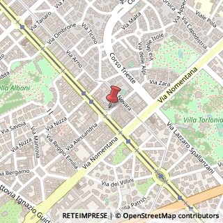 Mappa Via Alessandria, 189, 00198 Roma, Roma (Lazio)