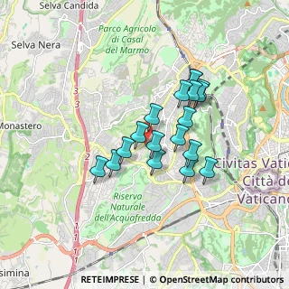 Mappa Via Dolcedo, 00168 Roma RM, Italia (1.43667)