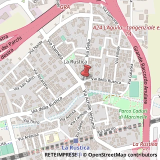 Mappa Via della Rustica,  269, 00155 Roma, Roma (Lazio)
