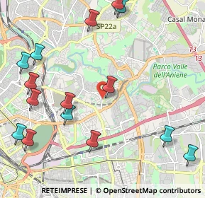 Mappa Via del Cottanello, 00158 Roma RM, Italia (2.86333)