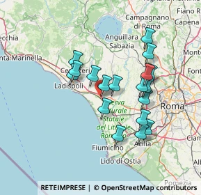 Mappa Via Aurelia, 00050 Fiumicino RM, Italia (12.95167)