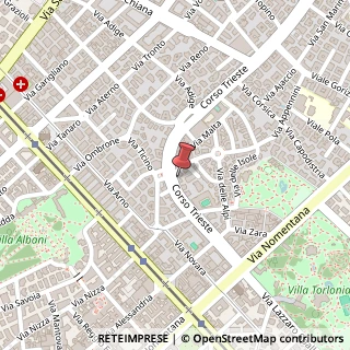 Mappa Corso Trieste, 38, 00198 Roma, Roma (Lazio)
