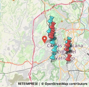 Mappa Via Francesco Giovanni Commendone, 00168 Roma RM, Italia (3.06867)