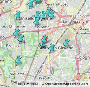 Mappa Via de Zorzi, 20099 Sesto San Giovanni MI, Italia (2.07765)