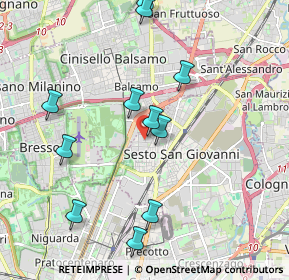 Mappa Via de Zorzi, 20099 Sesto San Giovanni MI, Italia (2.07455)