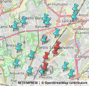 Mappa Via de Zorzi, 20099 Sesto San Giovanni MI, Italia (2.3335)