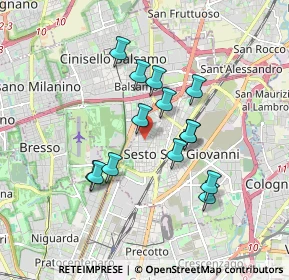 Mappa Via de Zorzi, 20099 Sesto San Giovanni MI, Italia (1.48286)