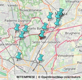 Mappa Via de Zorzi, 20099 Sesto San Giovanni MI, Italia (3.64077)