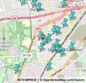 Mappa Via de Zorzi, 20099 Sesto San Giovanni MI, Italia (1.051)