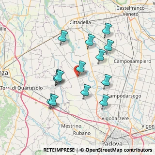 Mappa Via Cavalieri di Vittorio Veneto, 35016 Piazzola sul Brenta PD, Italia (6.67)