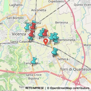 Mappa Via Lazzaro Bonamico, 36100 Vicenza VI, Italia (1.33786)