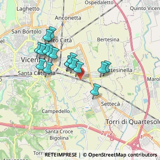 Mappa Via Lazzaro Bonamico, 36100 Vicenza VI, Italia (1.60765)