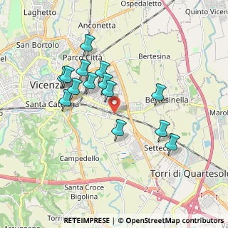 Mappa Via Lazzaro Bonamico, 36100 Vicenza VI, Italia (1.66214)