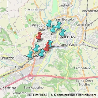 Mappa Via G. Vaccari, 36100 Vicenza VI, Italia (1.23182)