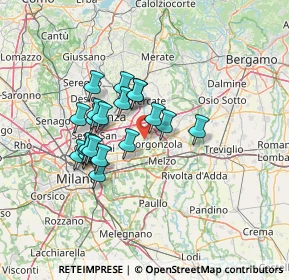 Mappa Via Aldo Moro, 20060 Bussero MI, Italia (10.8515)